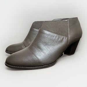 Vionic 326 Point Chocolate Brown Block Heeled Ankle Booties Women's 9.5